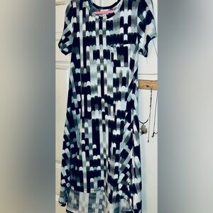 LuLaRoe Black and Gray High Low Dress